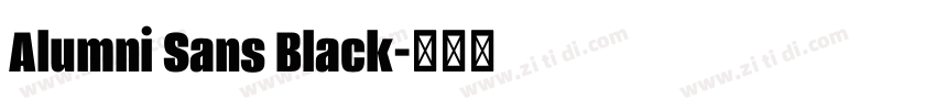 Alumni Sans Black字体转换